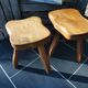 Paire de tabourets tripodes