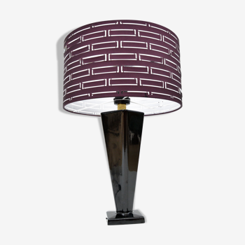 70s Hollywood Regency large table lamp with an openwork lampshade, Belgium