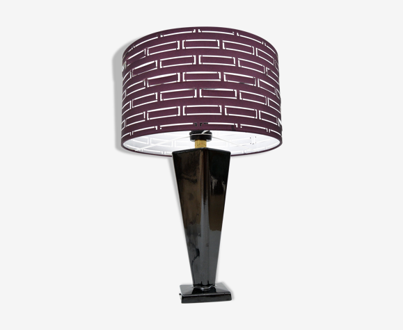 Lampe de table hollywood regency des années 70 avec un abat-jour ajouré, belgique