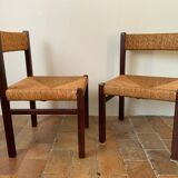 Pair of Mid-Century wicker chairs