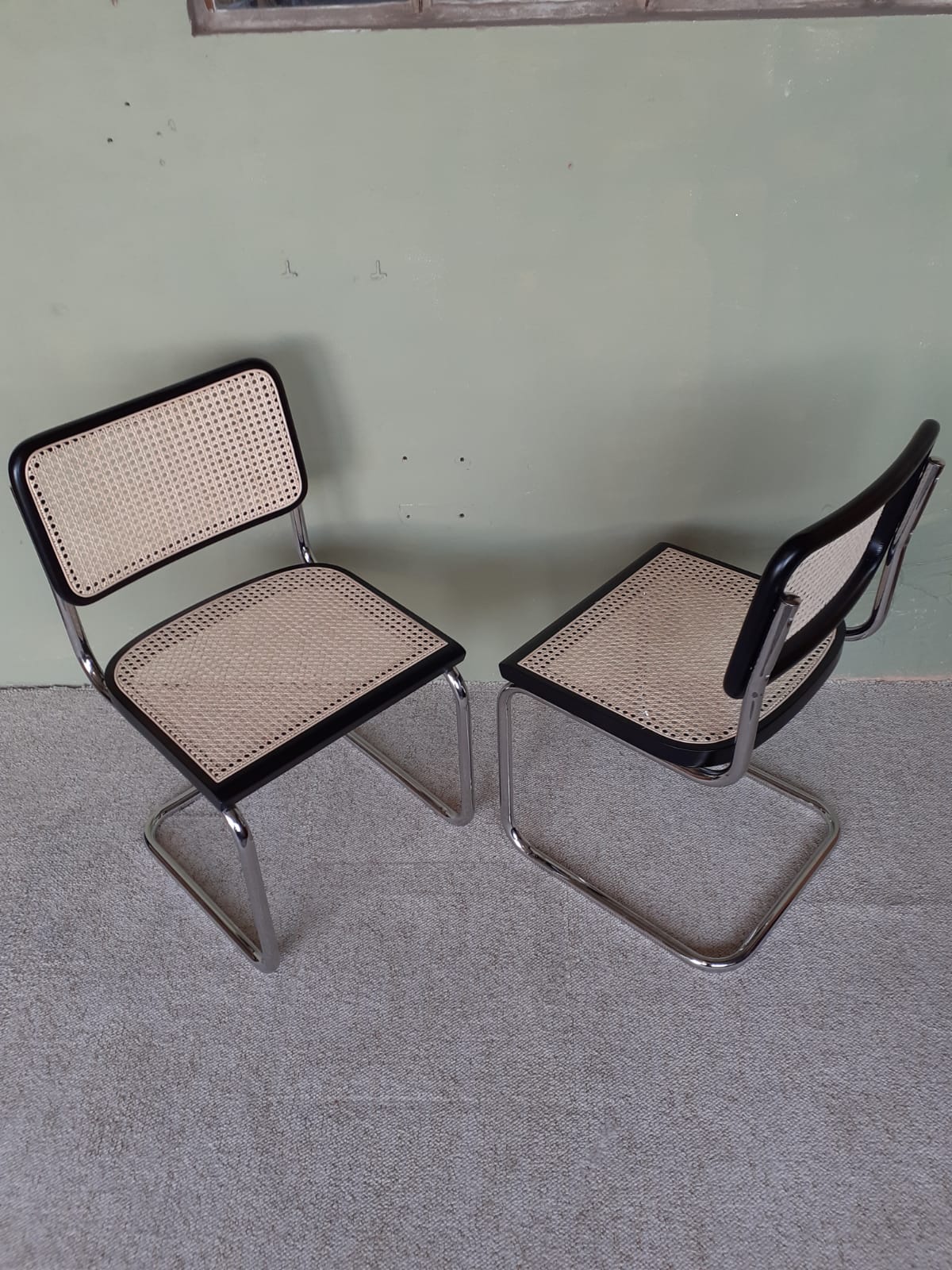Pair of chairs b32 cesca by Marcel Breuer