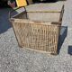 Ancient bakery cart made of rattan.