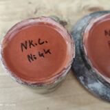 Set of 4 vintage 70s stoneware espresso cups