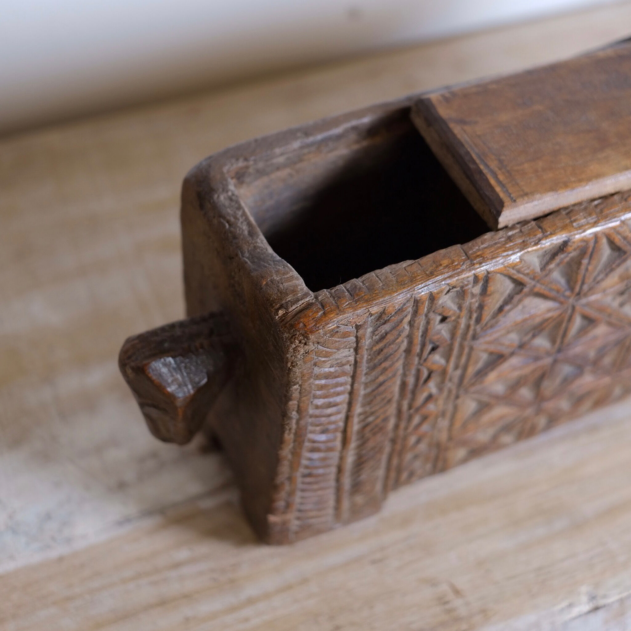 Old wooden spice box