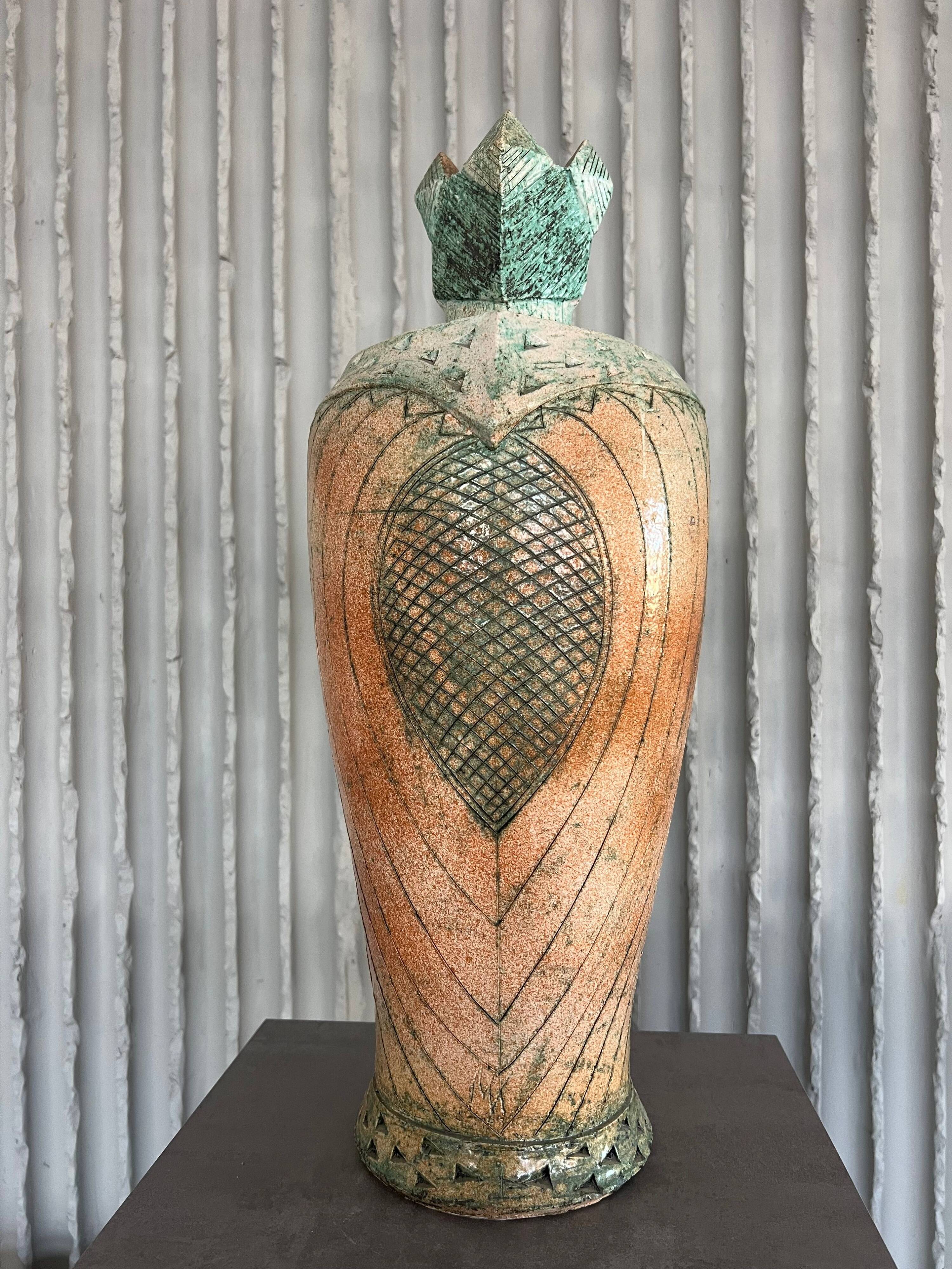 XXL (40-80cm) ceramic chess set by Maria Kenarova