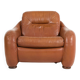 Sculptural Italian design leather lounge chair from 1960’s