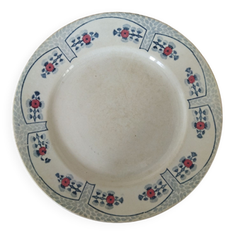 Assiette plate Creil Montereau, modèle Tolède