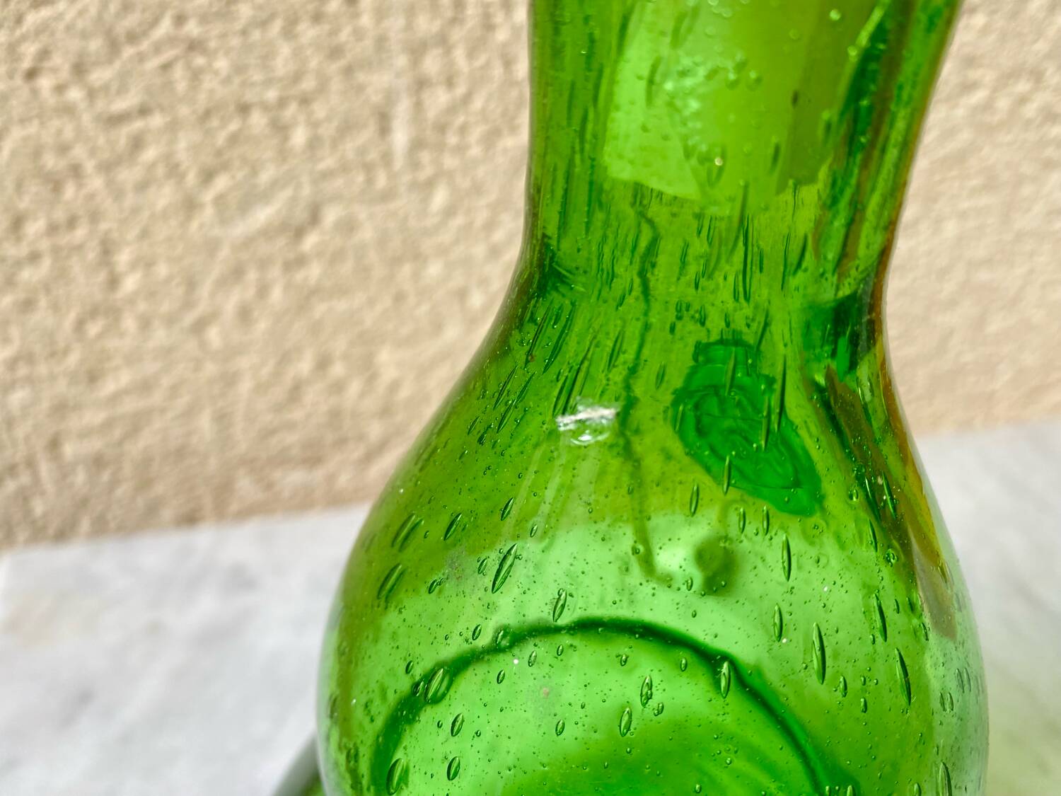 Blown glass rabbit's foot from Biot, France, vintage design from the 1960s.