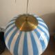 Suspension ronde rayé blanche et bleu thème Circus