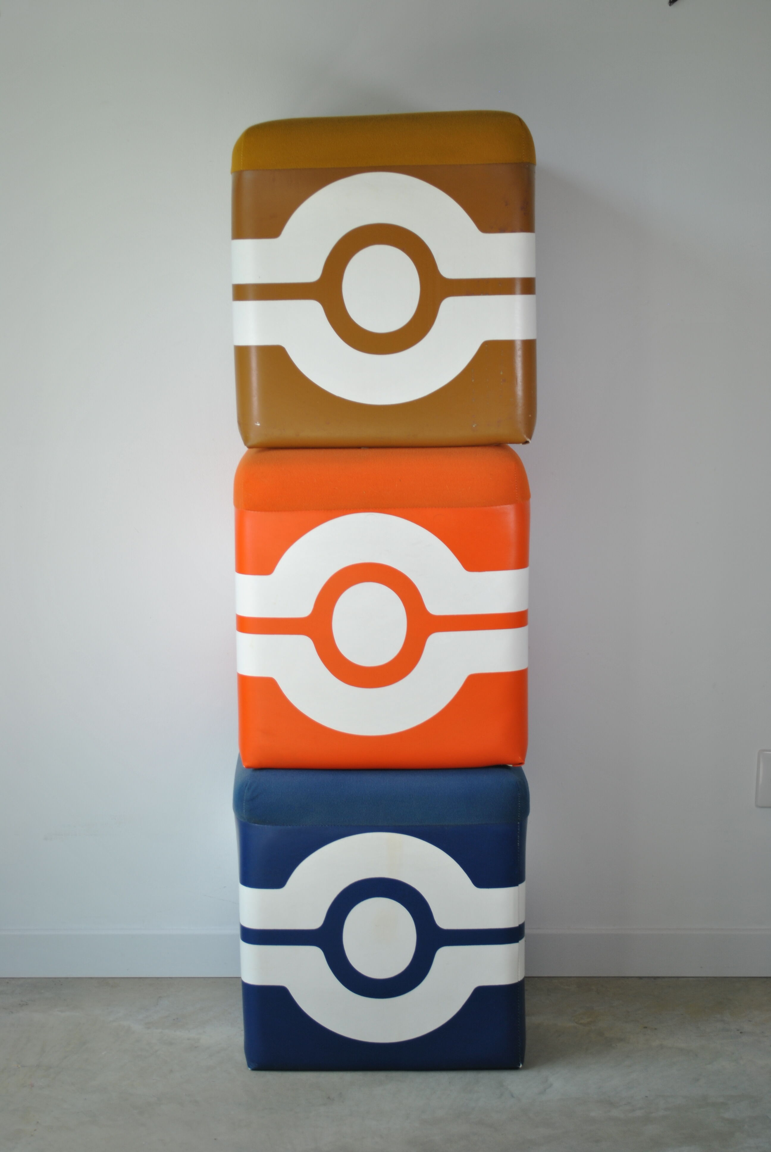 Poufs vintage année 80