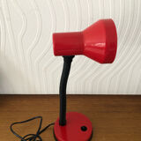 Vintage desk lamp in red metal