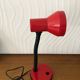 Vintage desk lamp in red metal