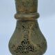 Oriental brass lamppost severe late 19th beautiful patina