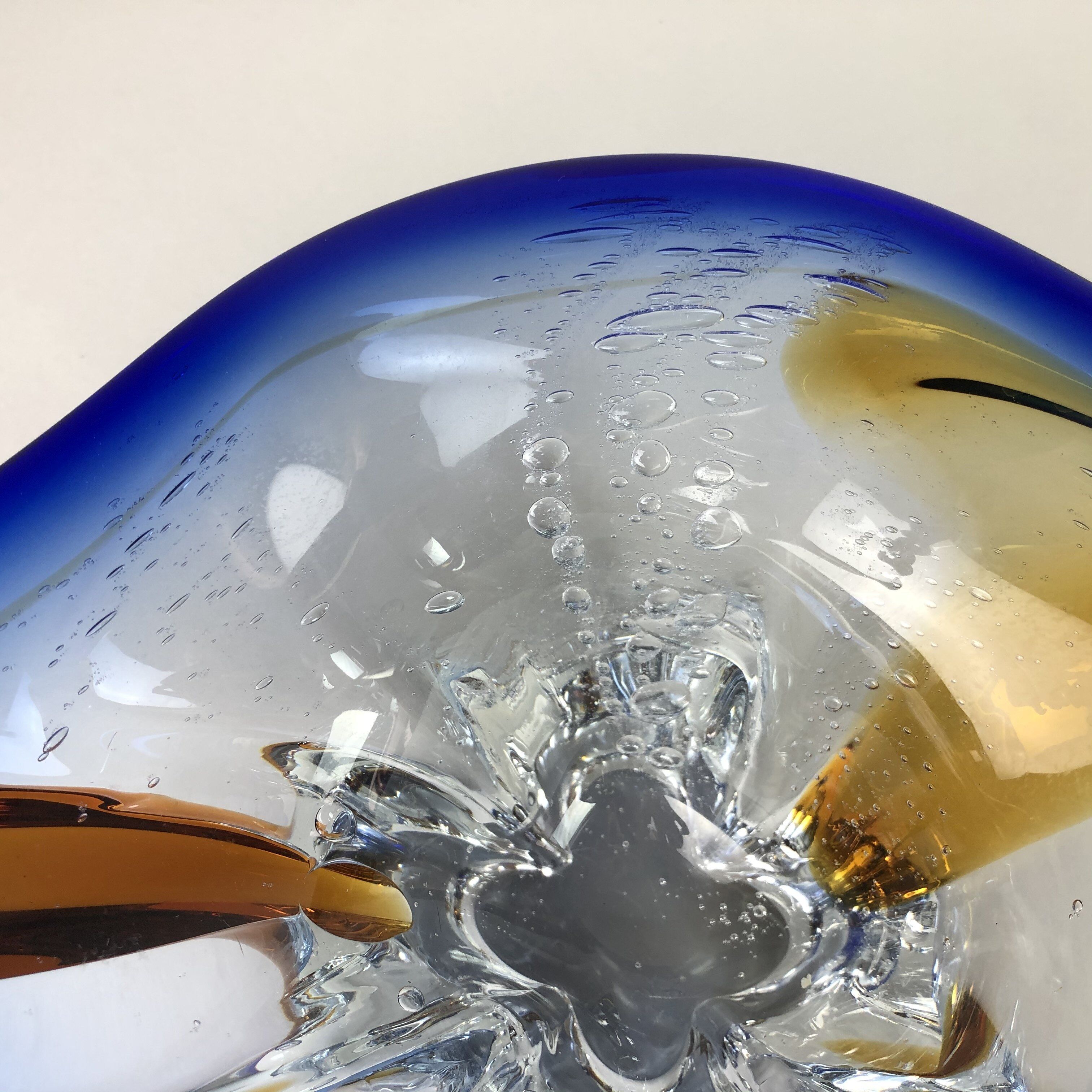 Bohemian art glass bowl, 1960's