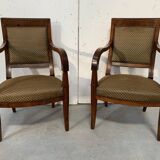 Suite de six fauteuils Restauration en acajou XIX siècle