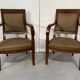 Set of six 19th century mahogany Restoration armchairs