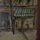 Oil on Isorel by Monick place du Tertre XXe Paris