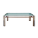 Table basse en acier et laiton, avec décorations en plexiglas coloré Italie années 70