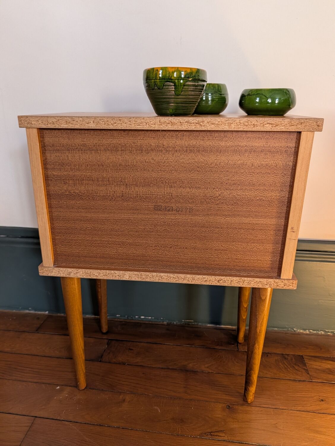 70s Scandi Icon: Architectural & Functional Nightstand