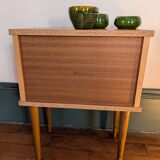 70s Scandi Icon: Architectural & Functional Nightstand