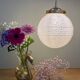 Vintage art deco globe pendant light in pink Clichy glass