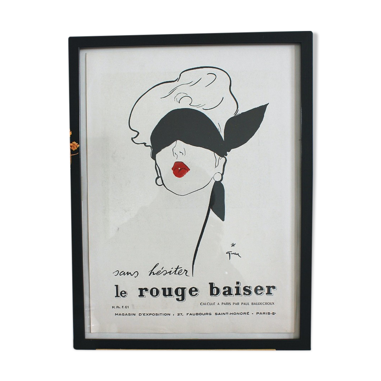 Original vintage poster advertising red kiss Oatmeal - 1950s - 30x40cm