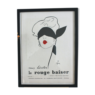 Original vintage poster advertising red kiss Oatmeal - 1950s - 30x40cm