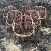 Vintage 1960s bamboo rattan chairs
