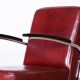 Czech Bauhaus Armchairs in Red Leather and Chrome by Arnošt Beck, 1930s, Set of 2
