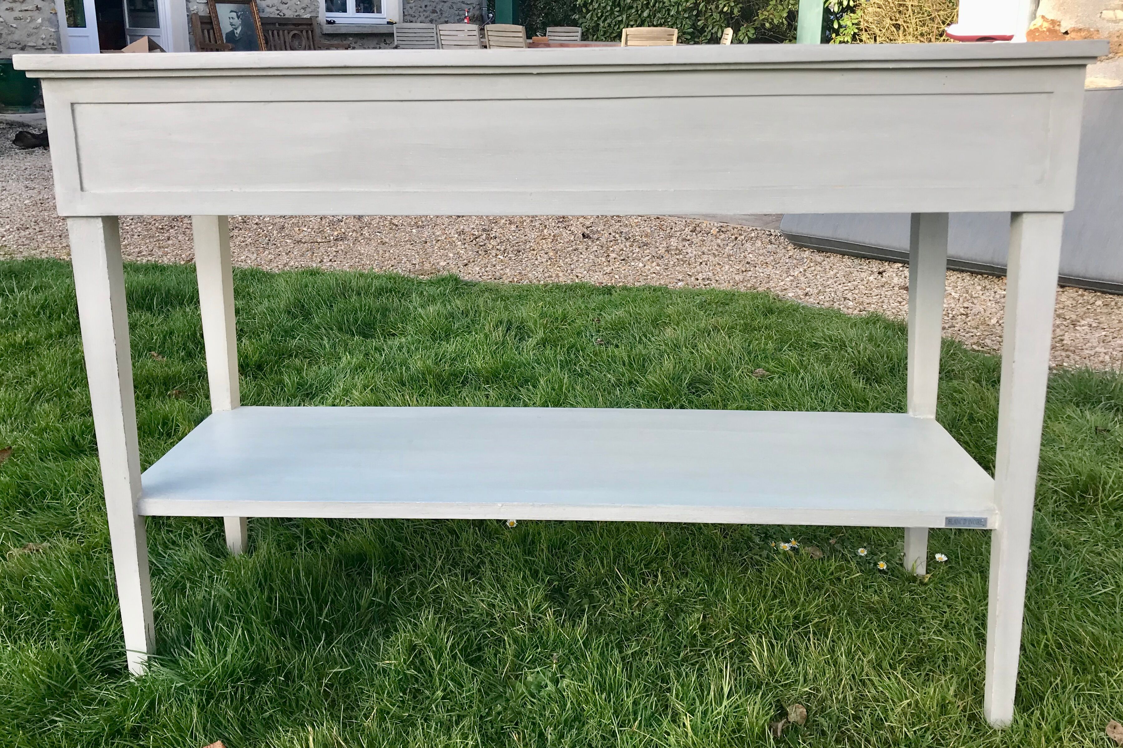 Ivory white console
