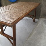 Folding rattan coffee table