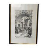 Pencil drawing framed
