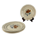 Set of 4 dessert plates Sarreguemines flower pattern, first half of the