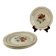 Set of 4 dessert plates Sarreguemines flower pattern, first half of the