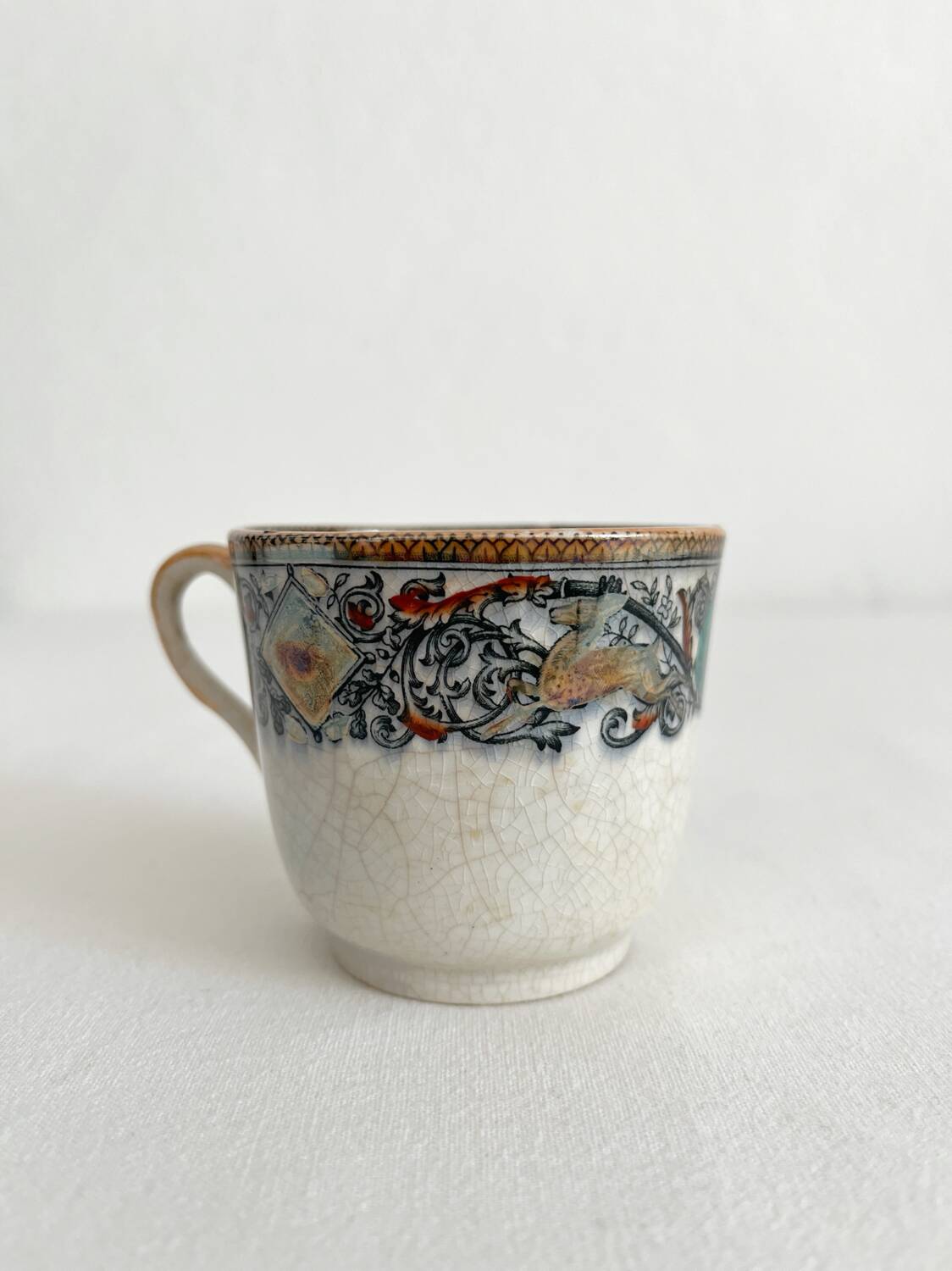 Antique English ironstone coffee cup