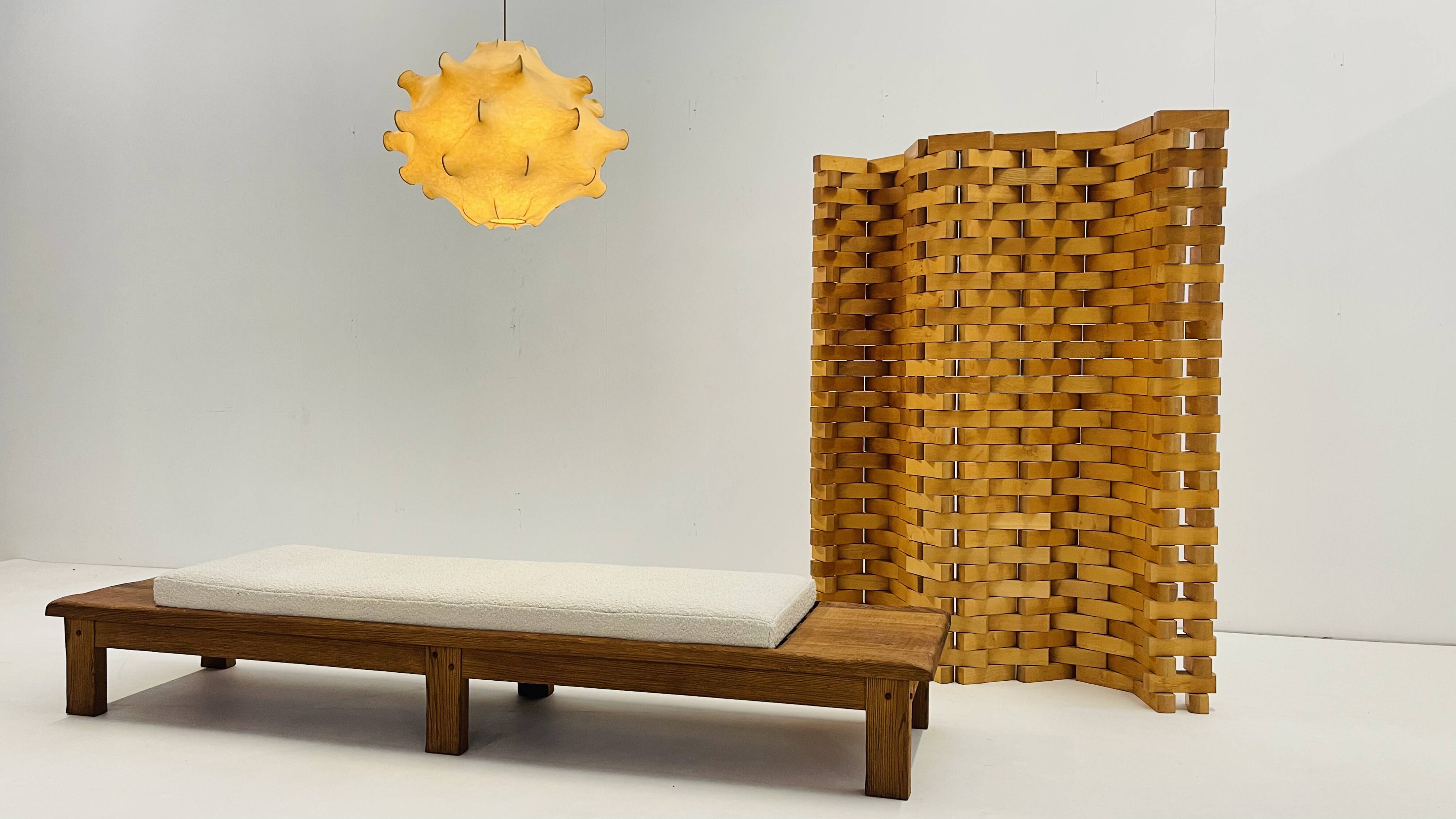 Room divider in Poplar wood 1990'S