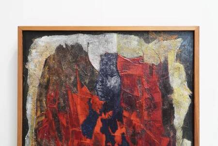 Jozef Mees, Large Abstract Oil on Board 1966