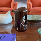 Mid-century modern brown ceramic vase / jug, Il Picchio Italy 1970s