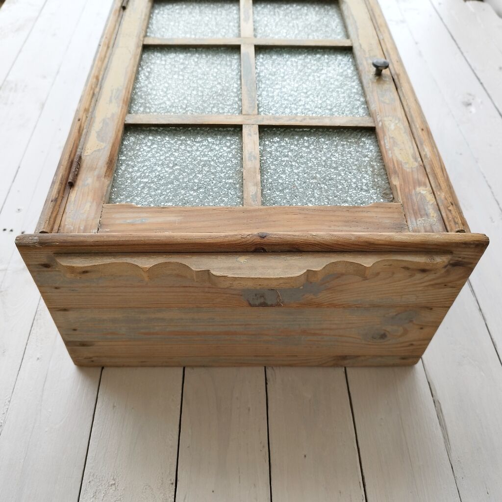 Meuble mural  armoire vitré en bois  50’s
