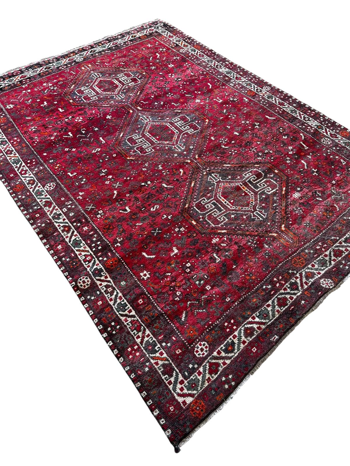 Handmade Persian Shiraz carpet 2m x 3m