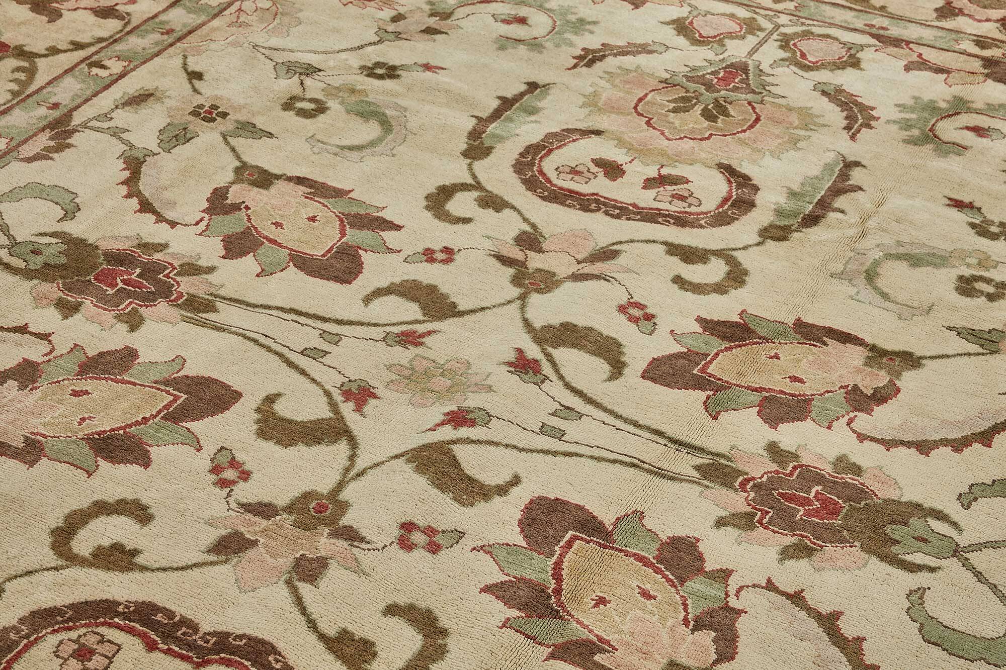 Turkish Handknotted Wool Oushak Rug 282 cm x 352 cm
