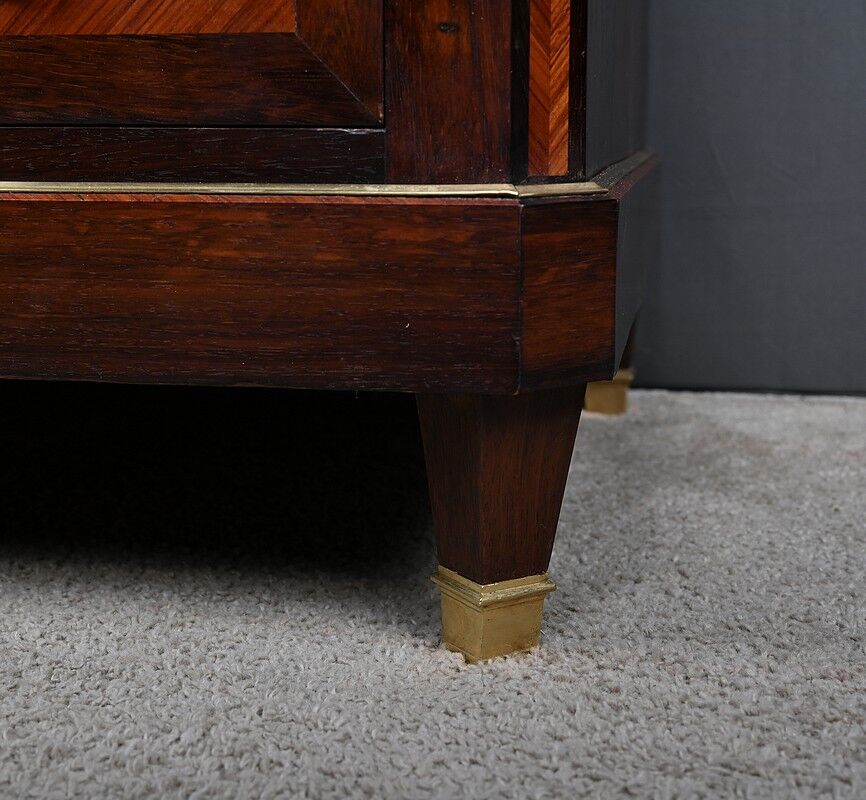 Rosewood and rosewood marquetry commode, Louis XVI style – late 19th century