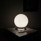 Ceiling light or wall light with white opal glass globe, 15 cm, aluminium rose.