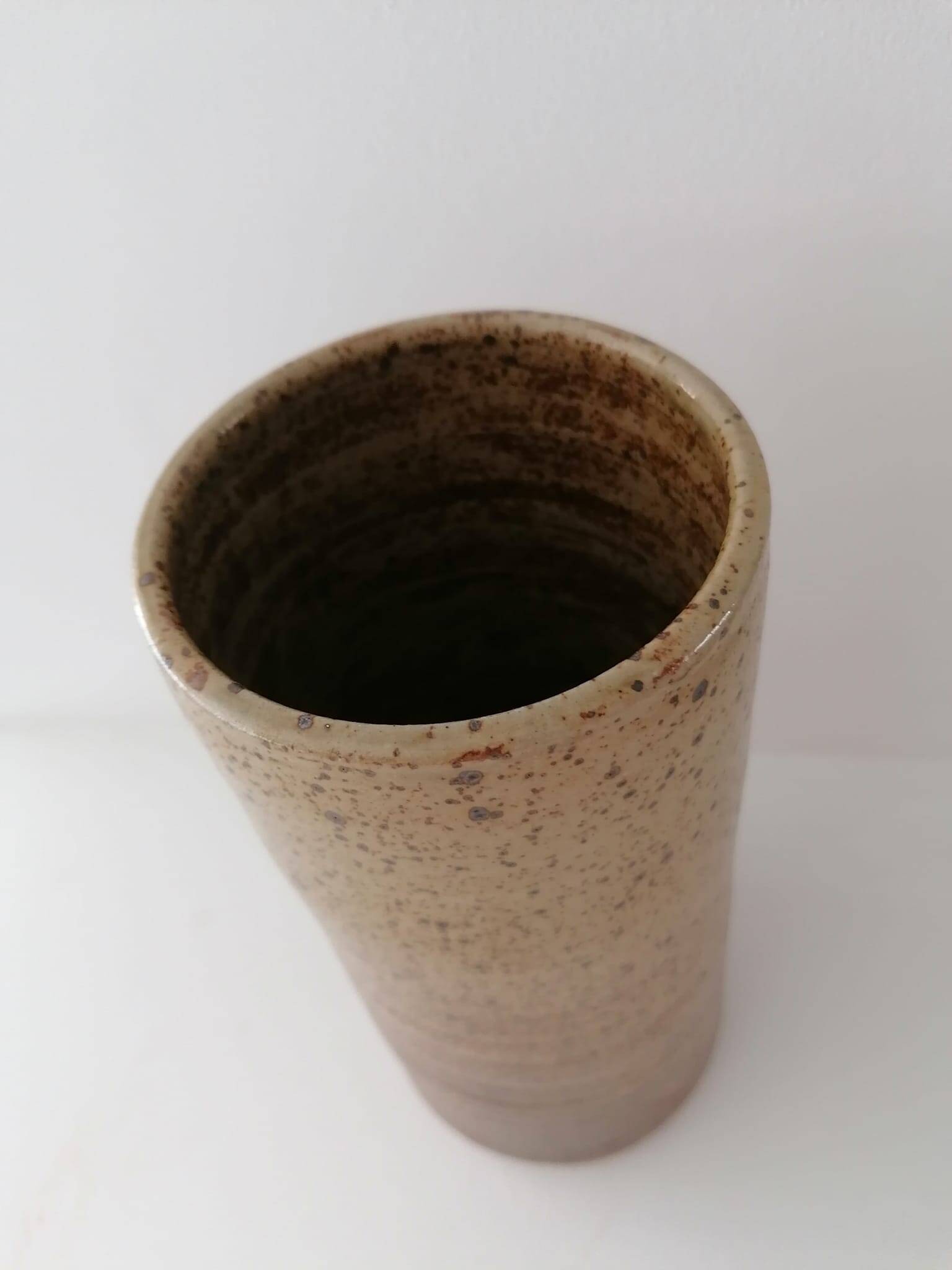 Vase roll in vintage stoneware, 70s