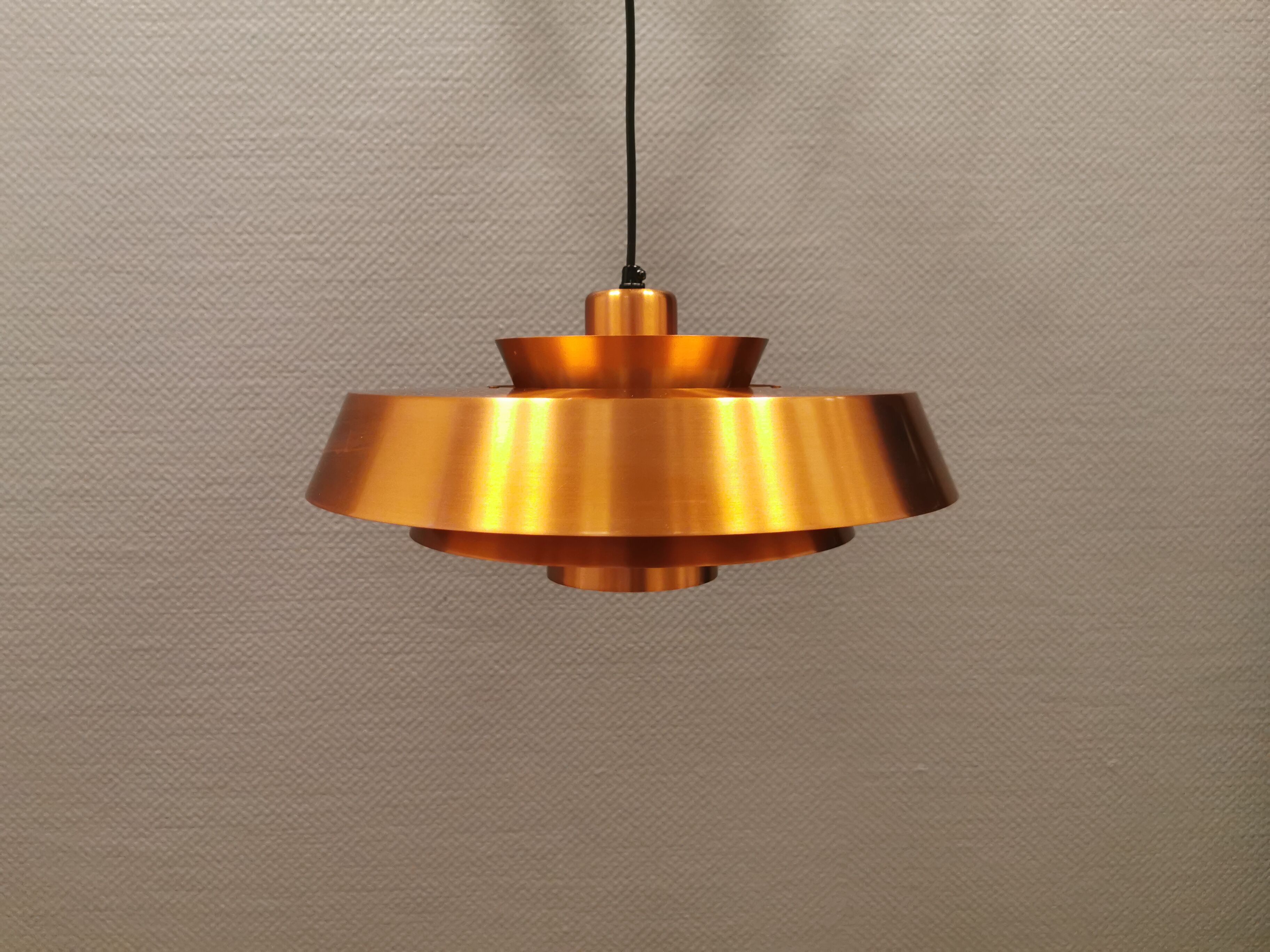 Ceiling lamp model "Nova" designed by Jo Hammerborg for Danish Fog&Mørup in 1963.