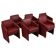 Ensemble vintage de 6 fauteuils rouges en simili cuir de haute qualité