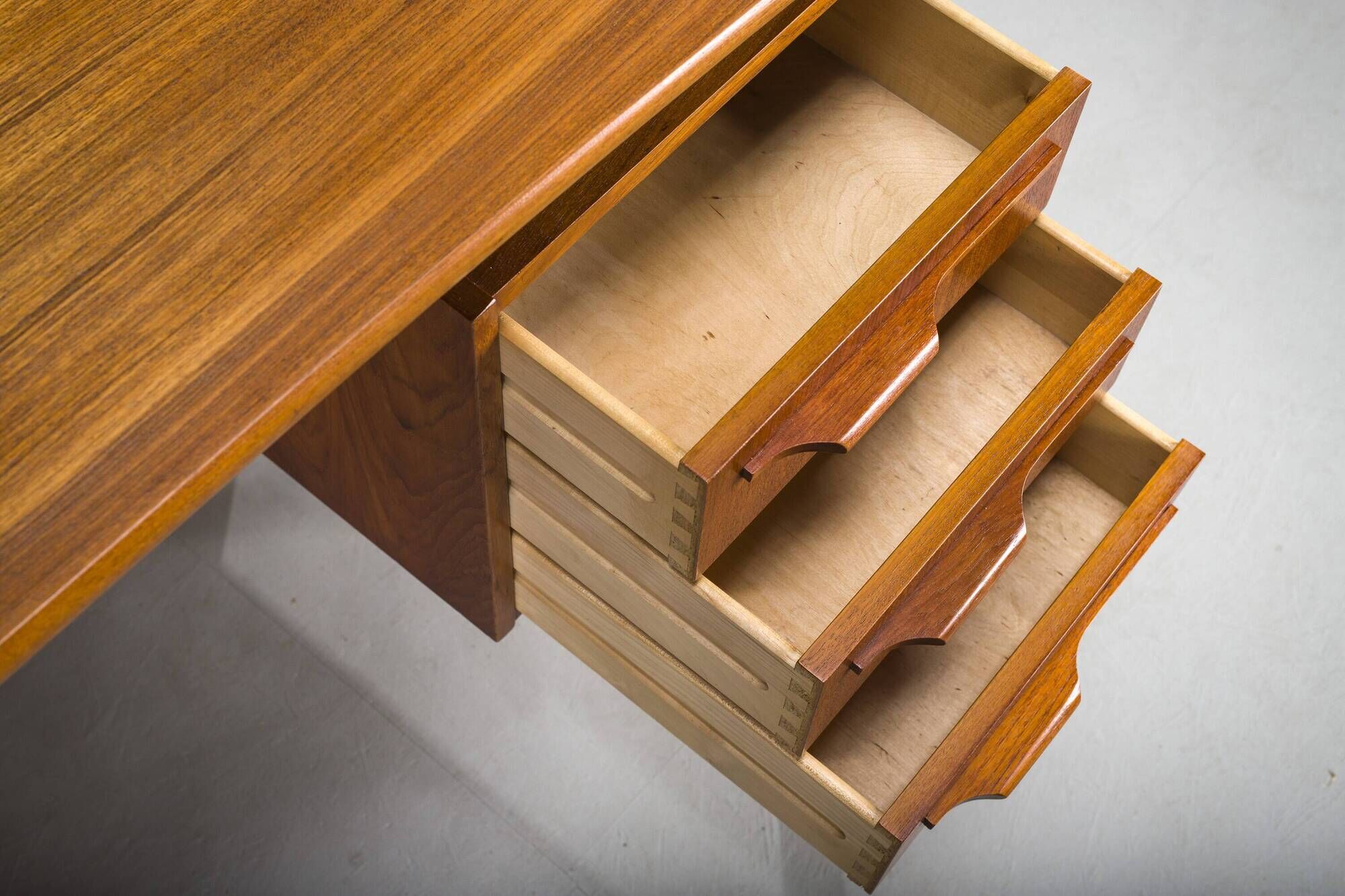 Danish Teak Boomerang Desk by Imha Mobelfabrik, 1970s