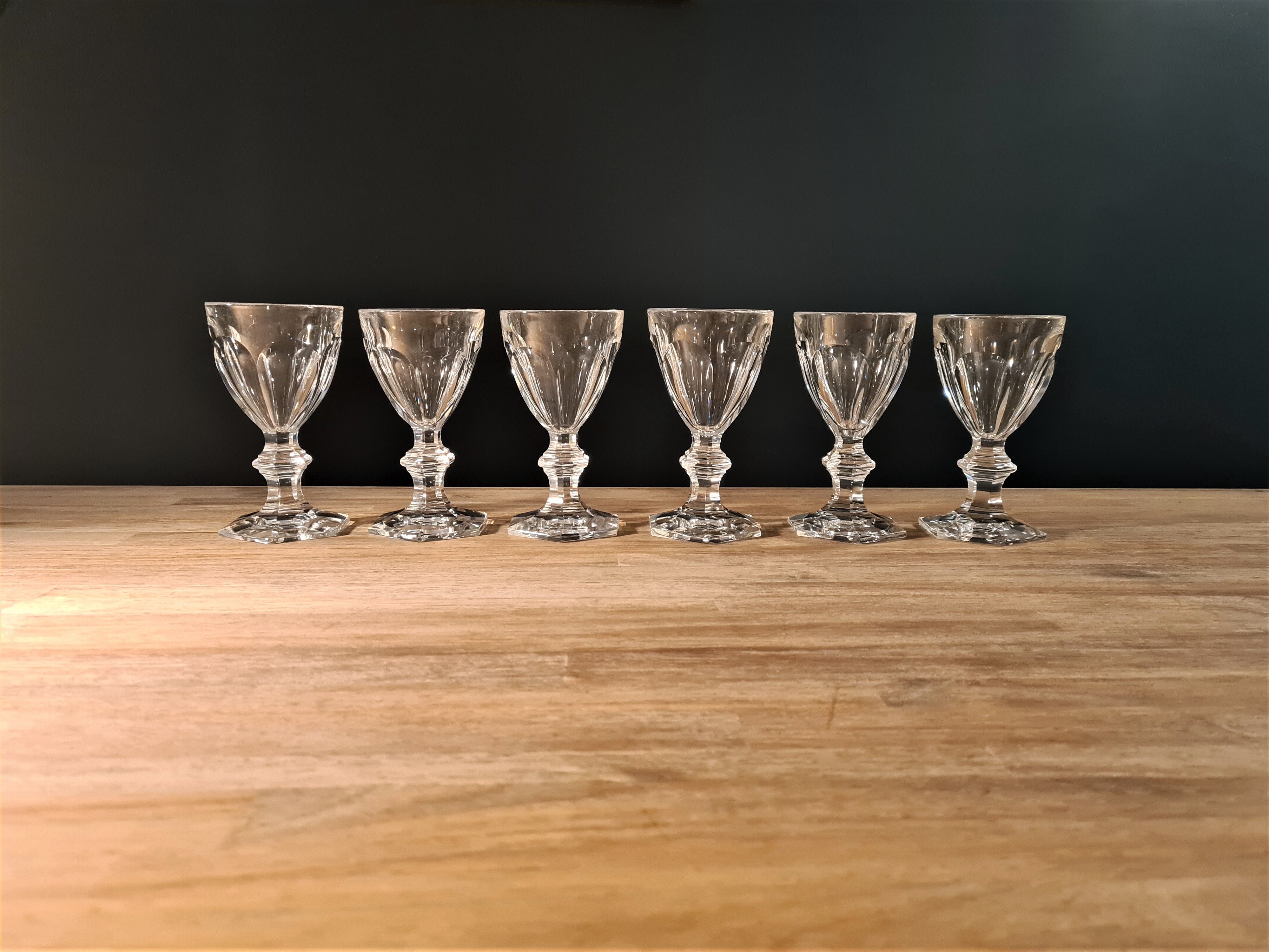 Harcourt service white wine glasses Baccarat