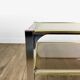 Table basse en chrome et verre fumé à double plateau, années 70