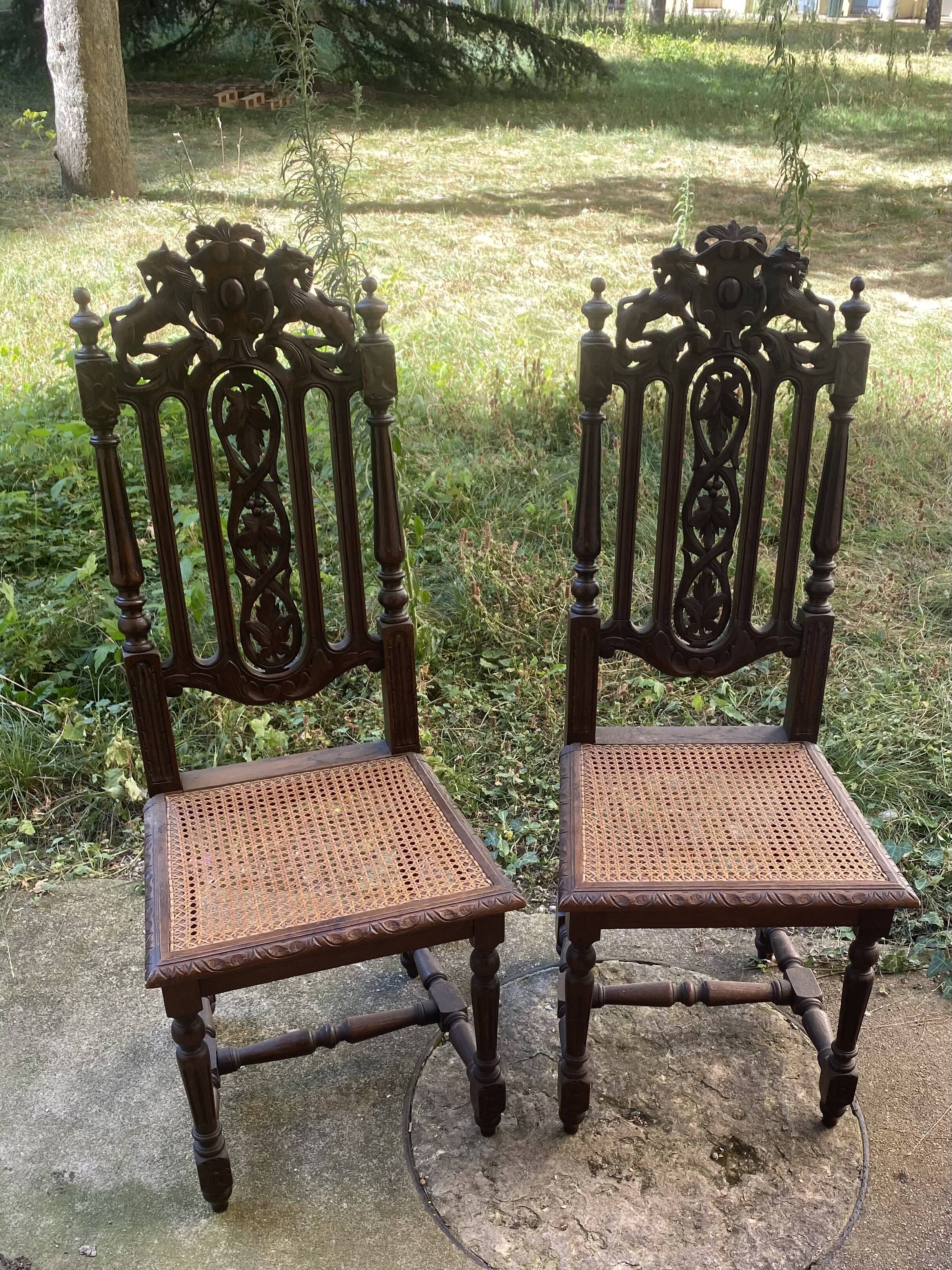 Antique chairs in the Henri II style